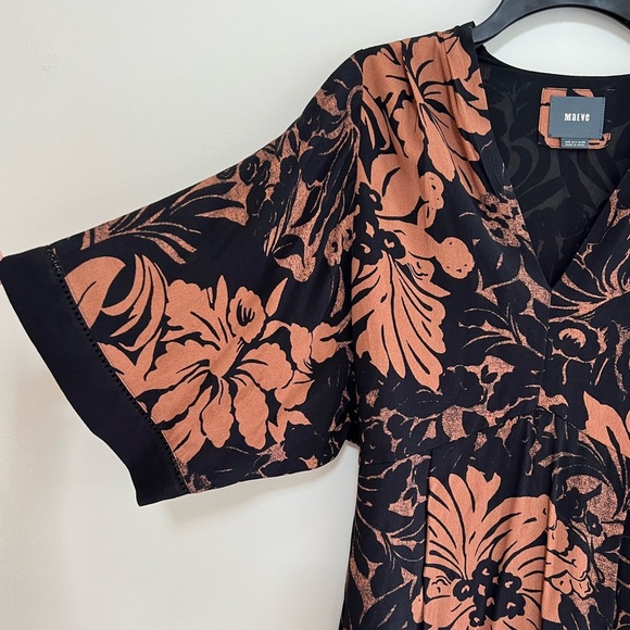 Anthropologie Maeve Mirabilis Batwing Kimono Sleeve Knee Length Dress, size 0 - Picture 5 of 11